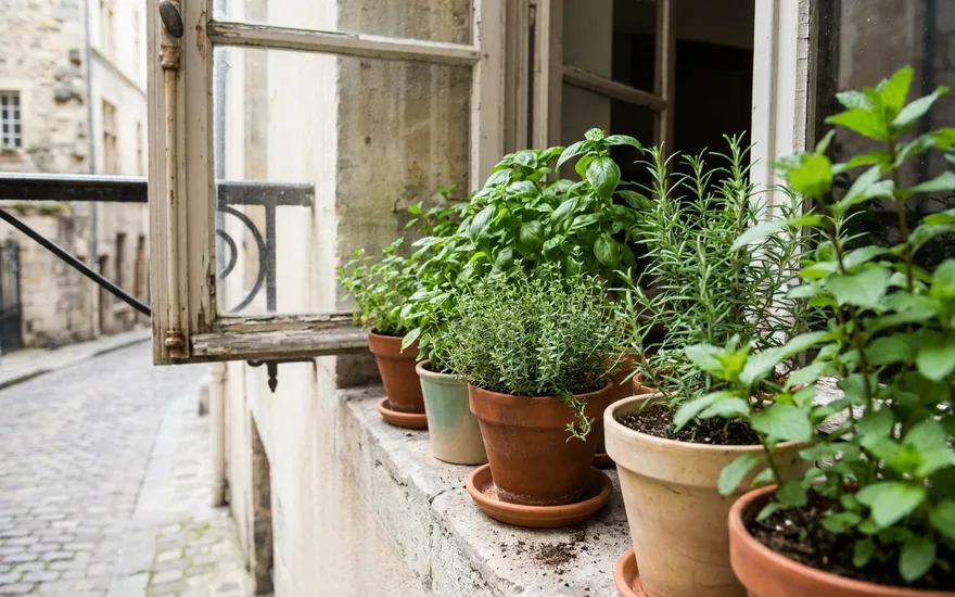 Cultiver des aromates sur un rebord de fenêtre : le mini-jardin à portée de cuisine