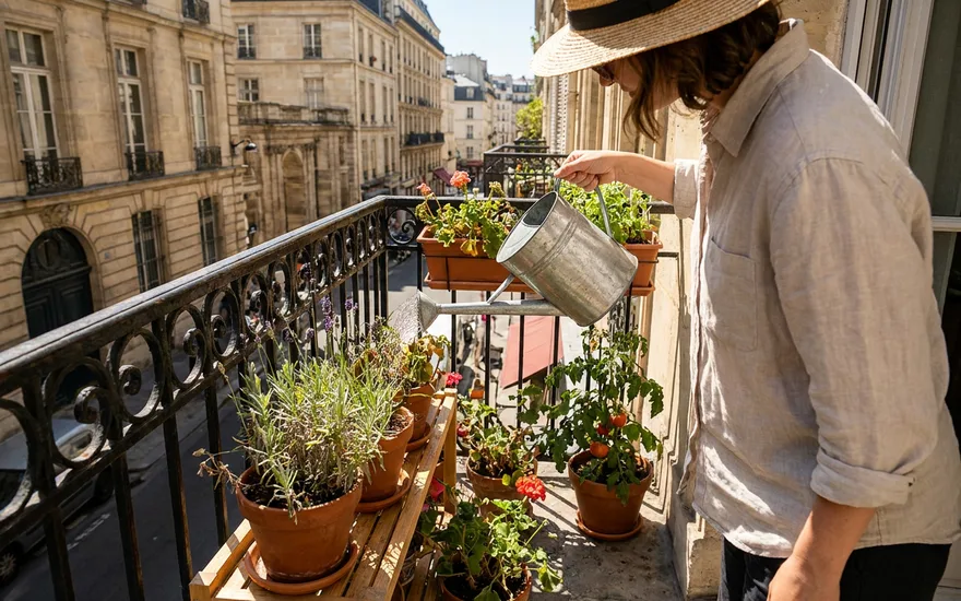 Arroser ses plantes de balcon pendant la canicule : les bons gestes pour tout sauver