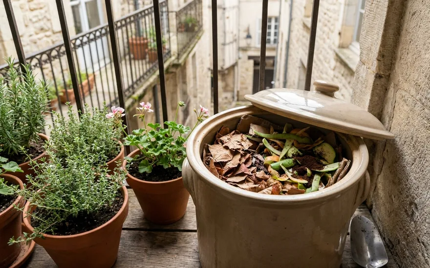 Composter sur un balcon sans lombricomposteur : les solutions simples