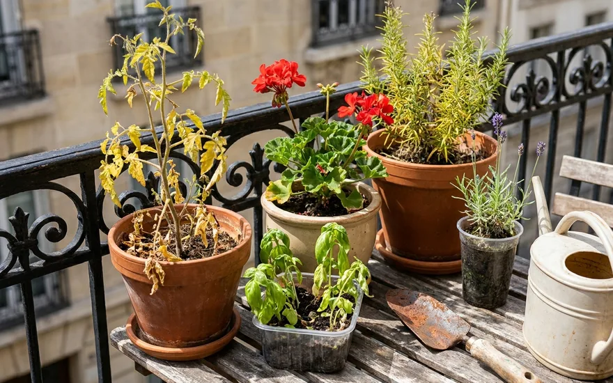Jardinage de balcon : les 8 erreurs de débutant qui font tout rater (et comment les éviter)