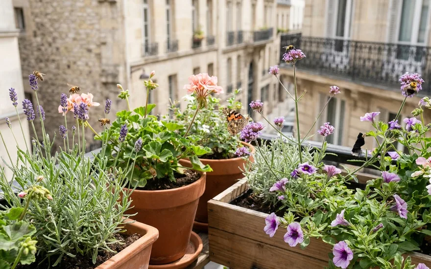 Attirer les pollinisateurs sur son balcon : abeilles, bourdons et papillons en ville
