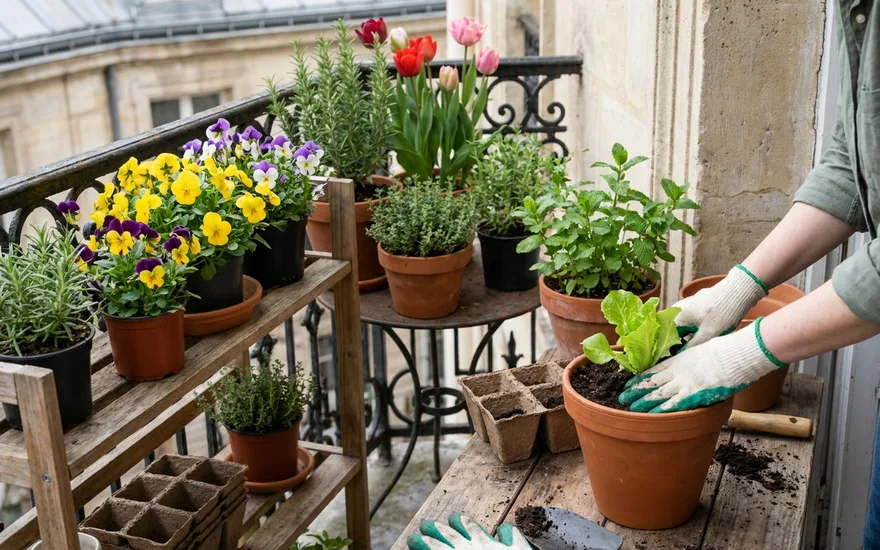 Que planter sur son balcon en avril : la montée en puissance du printemps