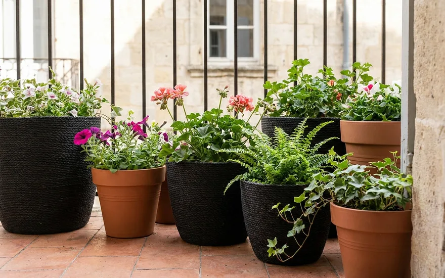 Poids des pots sur un balcon : alléger ses contenants et respecter la charge admissible