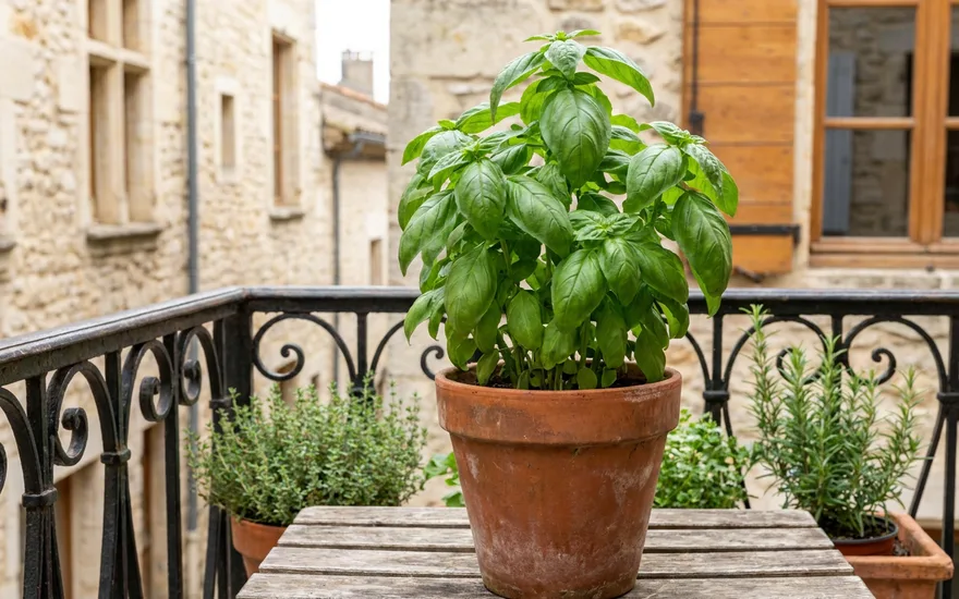 Basilic sur balcon : le guide complet pour une plante généreuse et parfumée