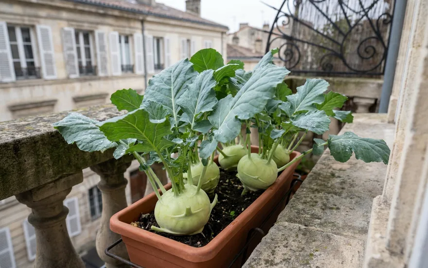 Chou-rave sur balcon : cultiver ce légume original et rapide en pot