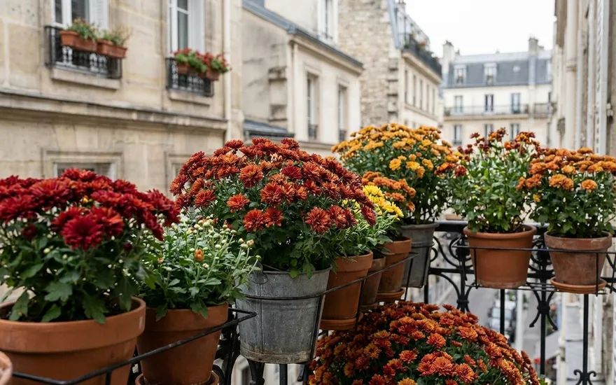 Chrysanthème sur balcon : bien plus qu'une fleur de Toussaint en pot