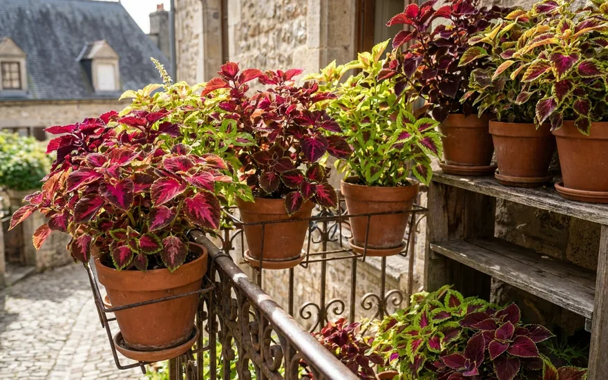 Coléus sur balcon : un feuillage flamboyant et coloré sans fleurs