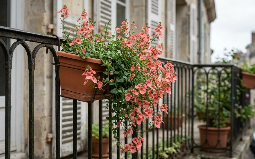 Diascia sur balcon : une retombante délicate et florifère pour potées et suspensions