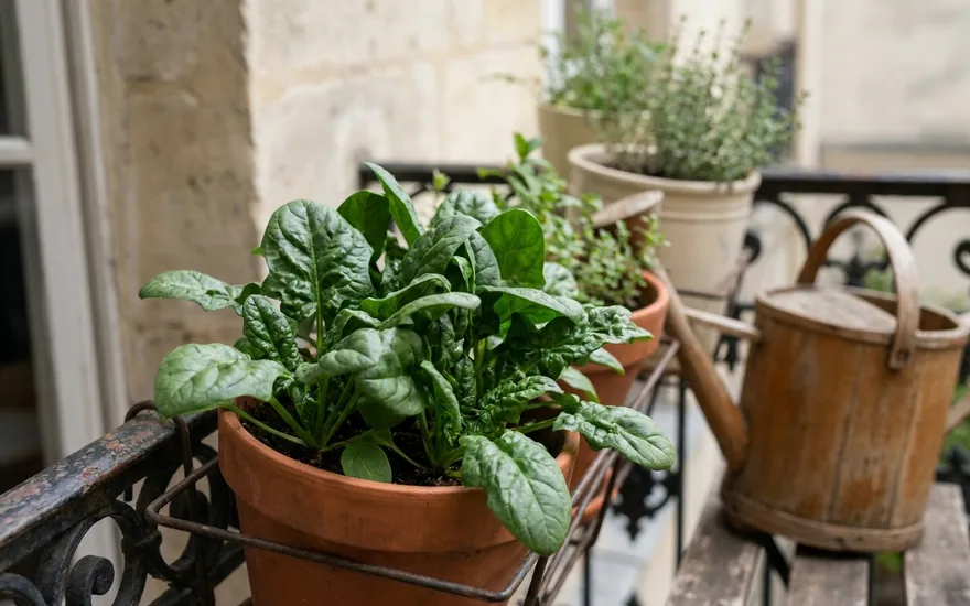 Épinards sur balcon : cultiver ce légume-feuille riche et facile en pot
