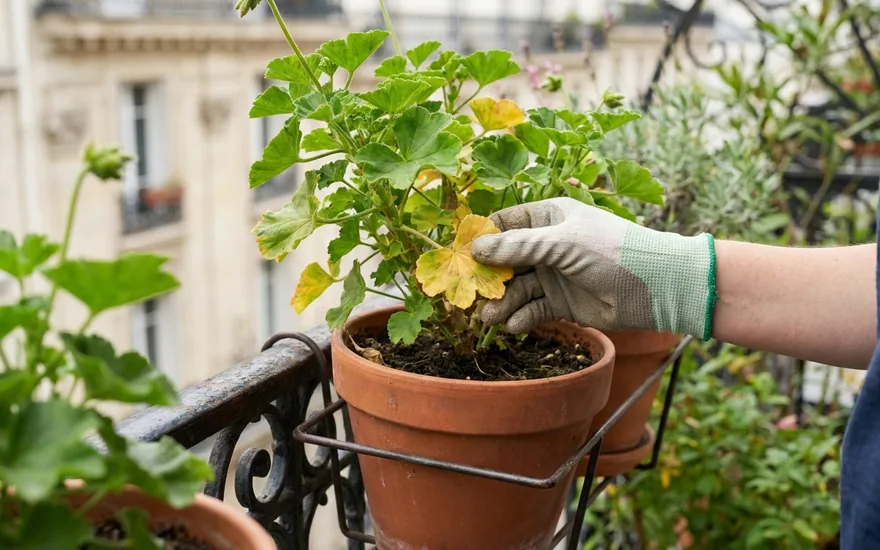 Feuilles jaunes sur les plantes de balcon : causes et solutions