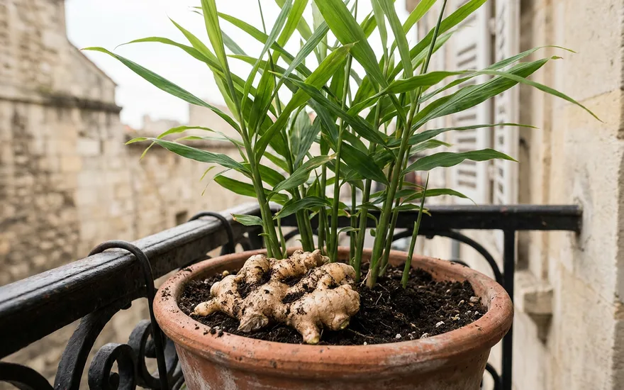Gingembre sur balcon : faire pousser ce rhizome aromatique en pot
