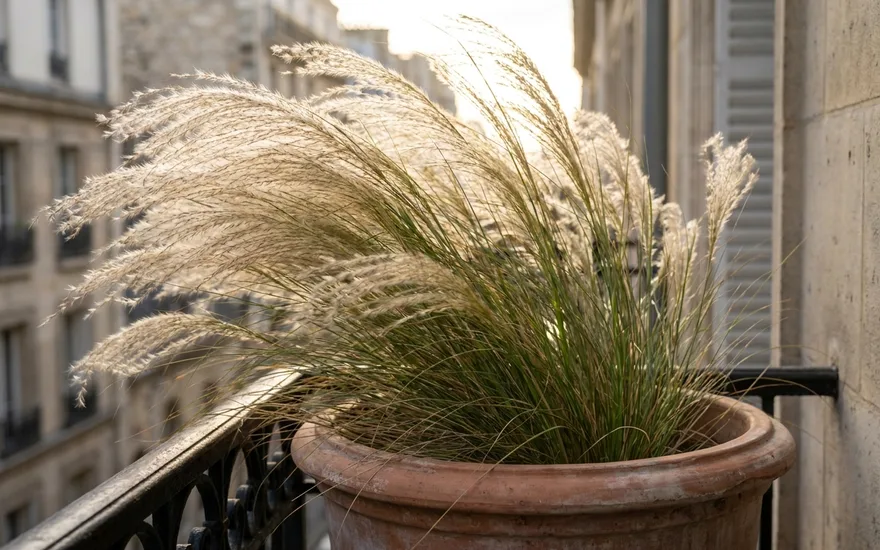 Graminées ornementales sur balcon : du mouvement et de la légèreté en pot