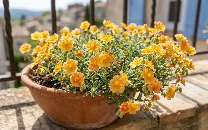 Hélianthème sur balcon : un tapis de fleurs increvable pour le plein soleil sec
