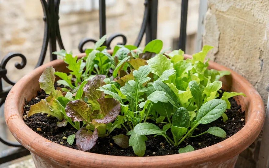 Mesclun sur balcon : récolter un mélange de jeunes pousses toute la saison