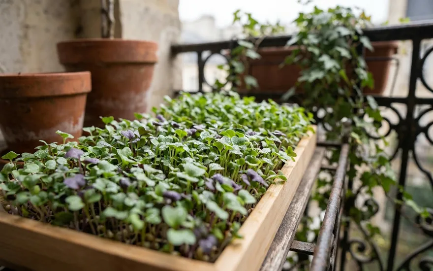 Micro-pousses sur balcon (et en intérieur) : des jeunes pousses ultra-rapides et saines