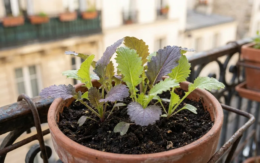 Moutarde à salade sur balcon : des jeunes pousses piquantes et rapides en pot