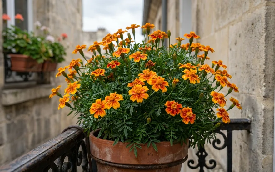 Œillet d'Inde sur balcon : la fleur compagne qui protège le potager