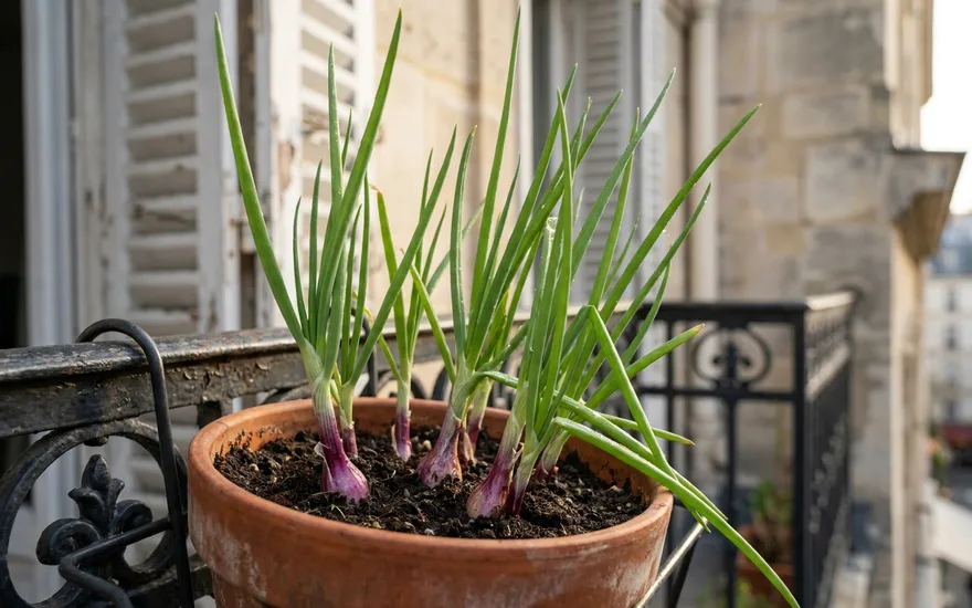 Oignons et ciboule sur balcon : cultiver les alliacées en pot