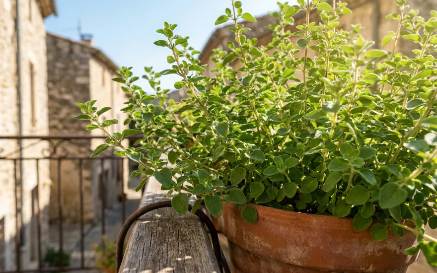 Origan et marjolaine sur balcon : des aromatiques méditerranéennes savoureuses en pot