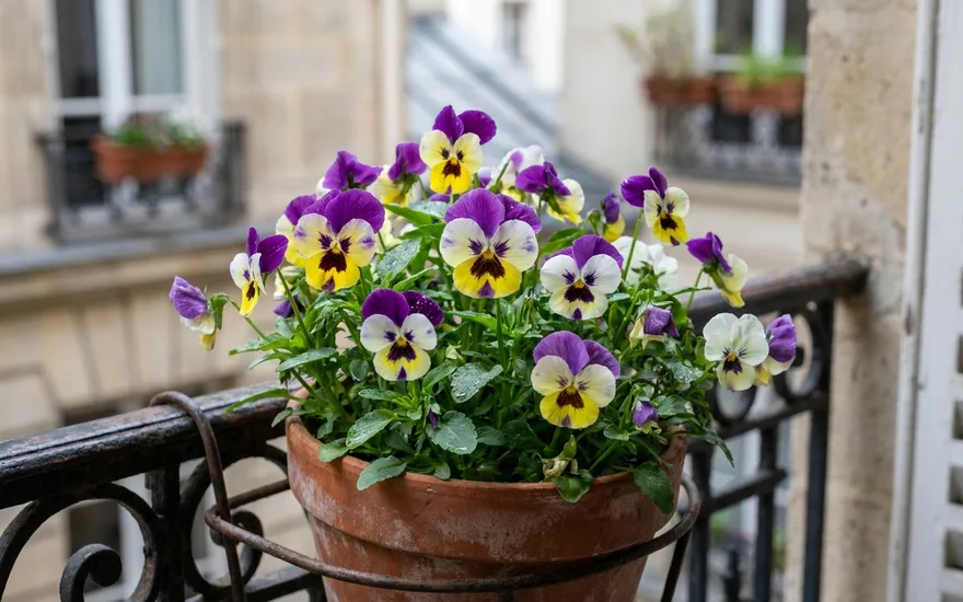 Pensées sur balcon : la fleur incontournable de l'automne au printemps