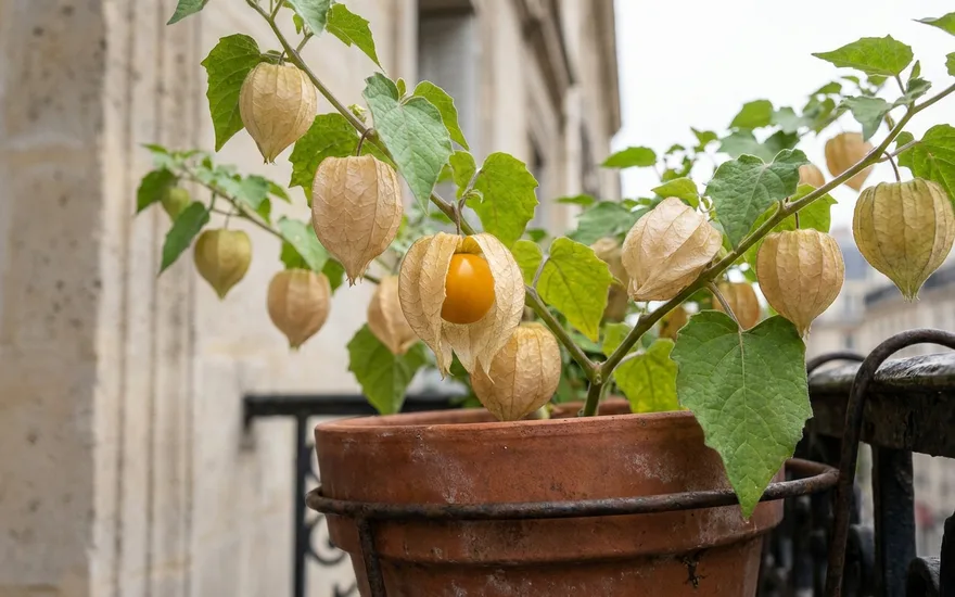 Physalis sur balcon : cultiver l'amour en cage et ses fruits dorés en pot