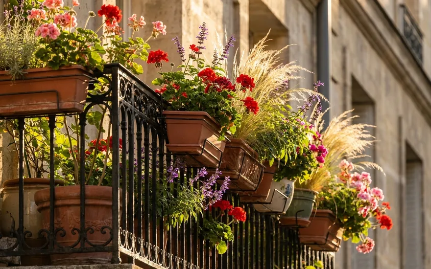 Plantes balcon ouest : le guide complet pour réussir votre aménagement en 2026