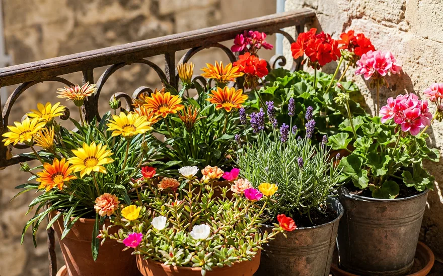Quelles plantes pour un balcon en plein soleil : guide complet 2026