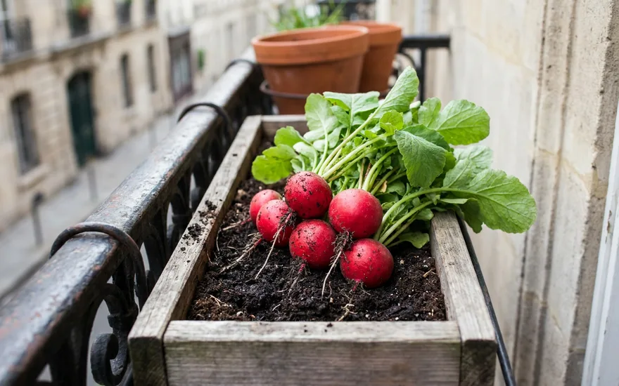 Radis sur balcon : la culture express idéale pour débuter et récolter vite