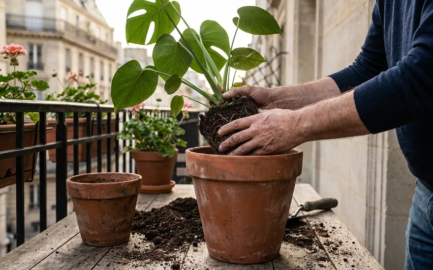 Rempoter une plante de balcon : quand, pourquoi et comment bien faire
