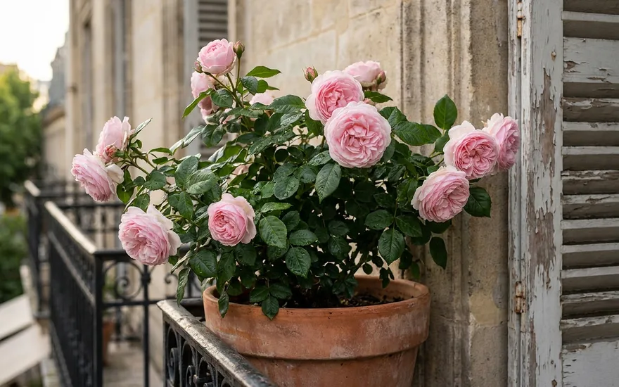 Rosier sur balcon : cultiver des roses en pot pour une terrasse fleurie