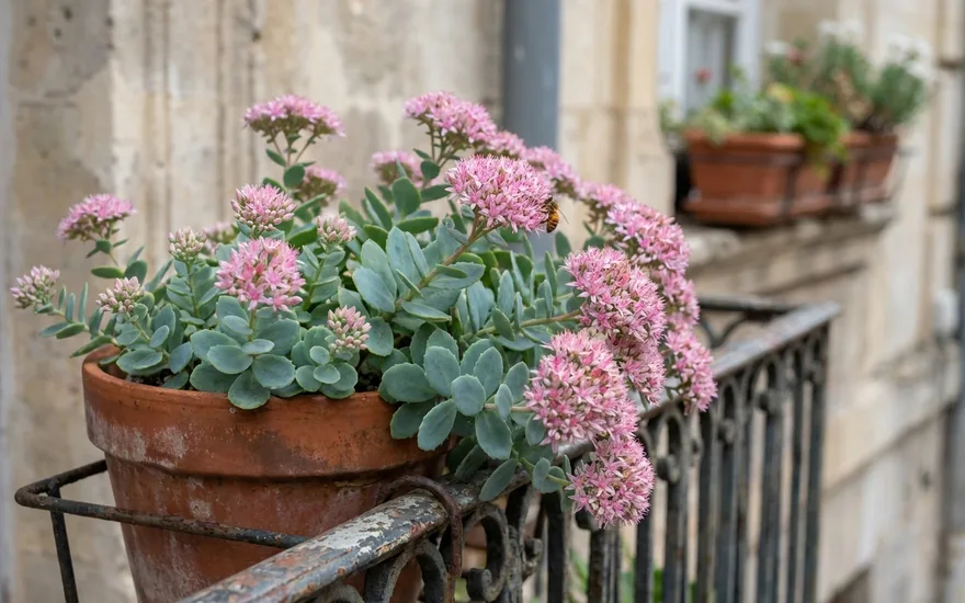 Sédum (orpin) sur balcon : une succulente rustique increvable et mellifère