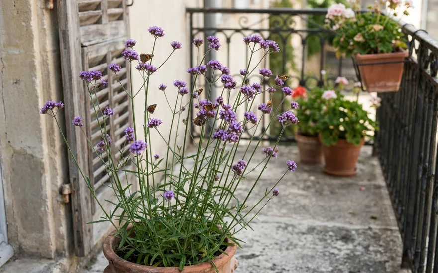 Verveine de Buenos Aires sur balcon : une vivace haute, légère et très mellifère