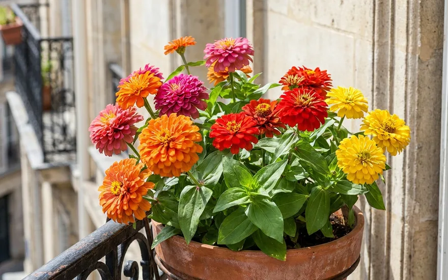 Zinnia sur balcon : des fleurs éclatantes et faciles tout l'été